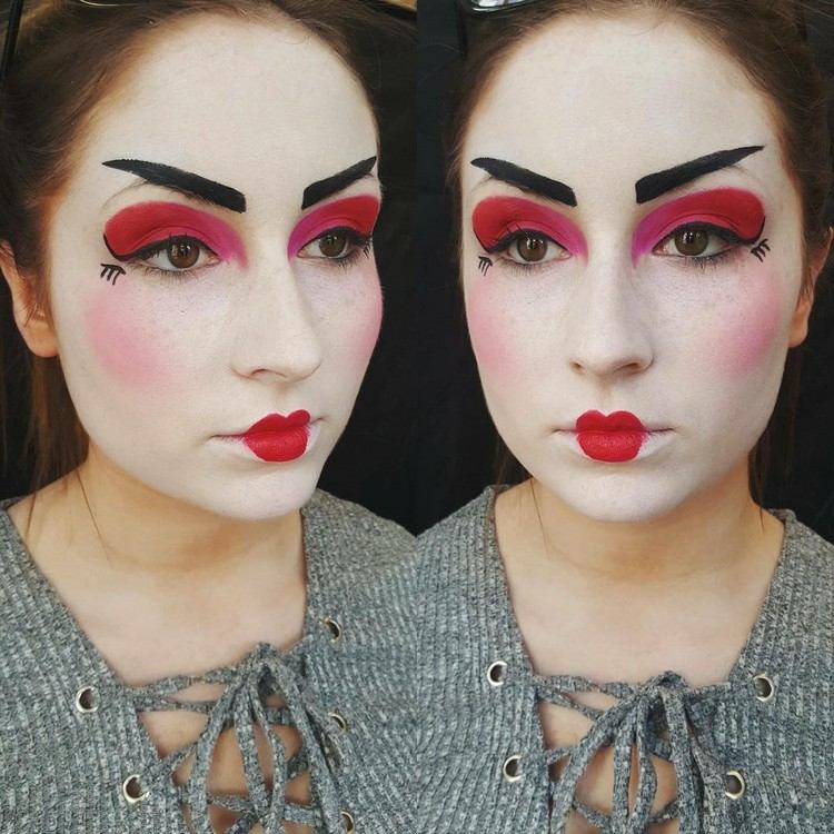 make-up-carnival-ideas-women-geisha-make-up-white-red