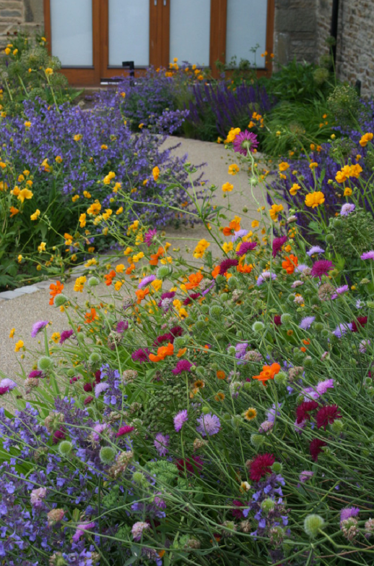lindas combinações de cores paleta de cores para jardim design de passarela