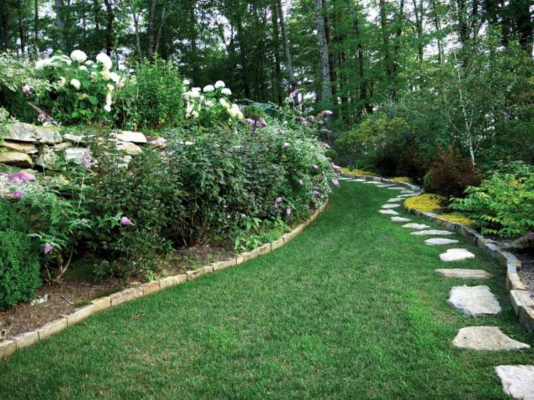 criar caminhos de jardim ondas-design-pedra-gramado-canteiros