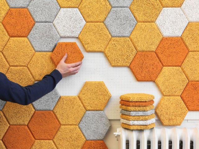 Beautiful-living-ideas-for-walls-traullit-hexagonal-panel-modular-picture-surface-soundproofing-multicolor