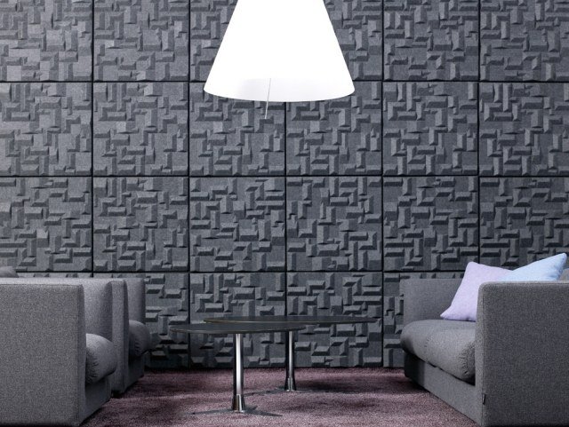 village-3d-soundproofing-wall panel-squares-pattern-wall-design-ideas