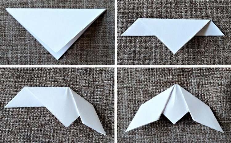 Instruções fáceis para origami Snowdrop