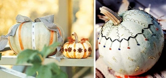 Strass de decoração de abóbora de outono
