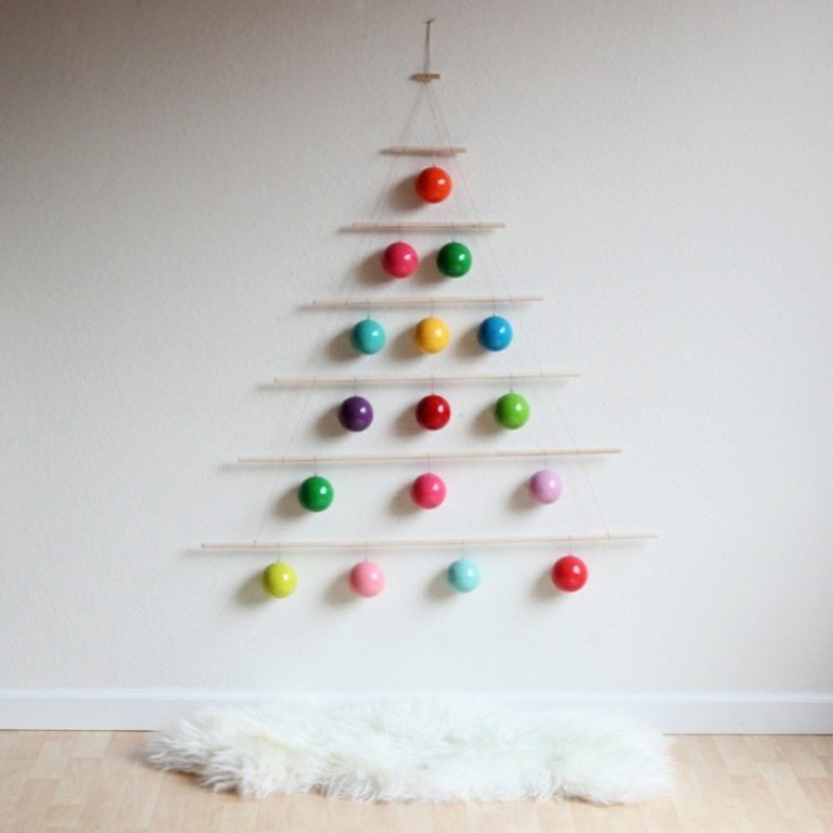 ideias rápidas de artesanato de natal bolas coloridas simples para árvore de natal