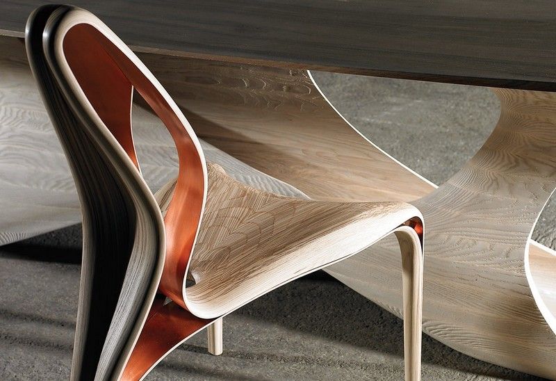 Mesa de madeira-design-futurista-cadeira-moderna