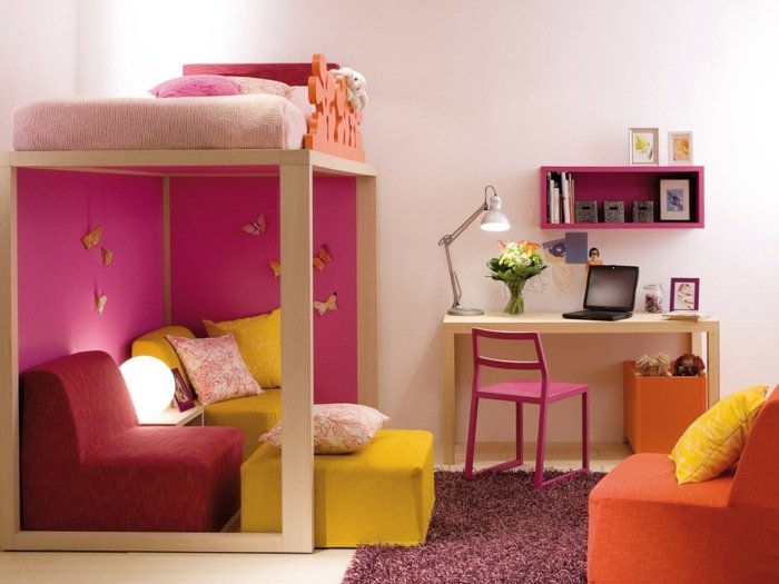 estantes rosa ideias para decoração de quarto de meninas