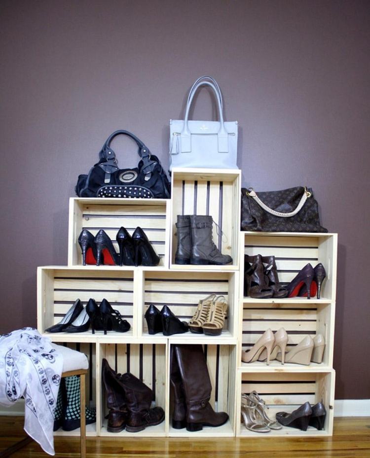 sapateira-design-criativo-caixas de madeira-móveis-guarda-roupa-ideia-design-guarda-roupa