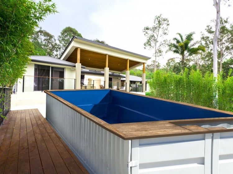 piscina-jardim-mar-contentor-piscina-casa-jardim traseiro-móvel