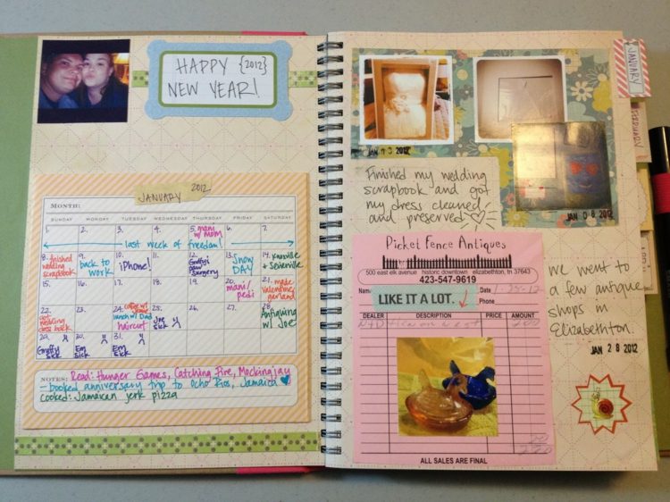 Idéias para scrapbooking fichário-design-calendário-casamento-planejamento