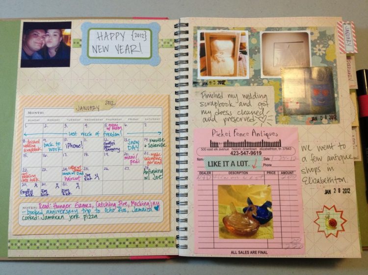 Idéias para scrapbooking fichário-design-calendário-casamento-planejamento