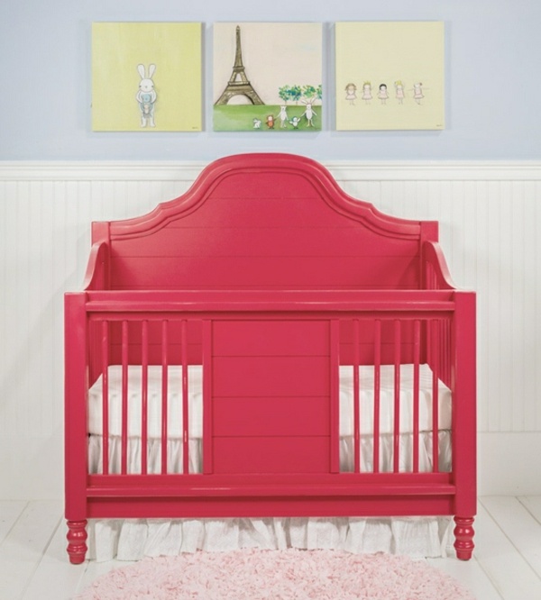 quarto de meninas rosa cama de bebê