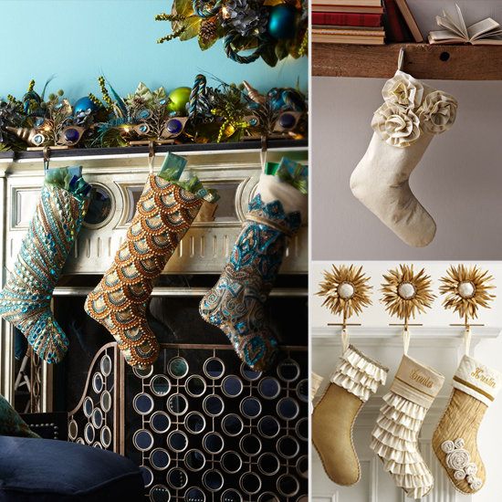 nikolausstiefel elegante aparência bege feltro azul deco pedras