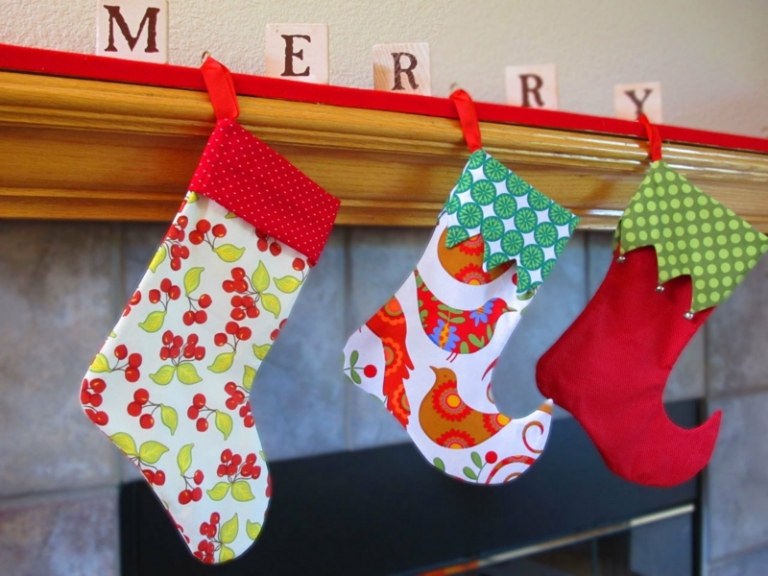 nikolausstiefel decorar tecidos coloridos com motivo de visco bainha harkelin