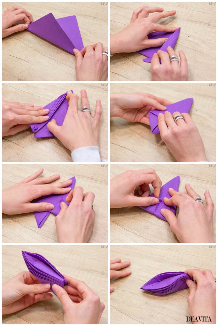 elemento de origami modular de instruções de dobramento de flor de lótus