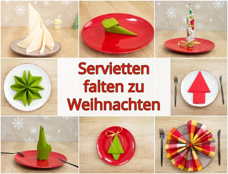 Para o Natal, os guardanapos dobram instruções simples. Idéias para decorações de mesa festivas