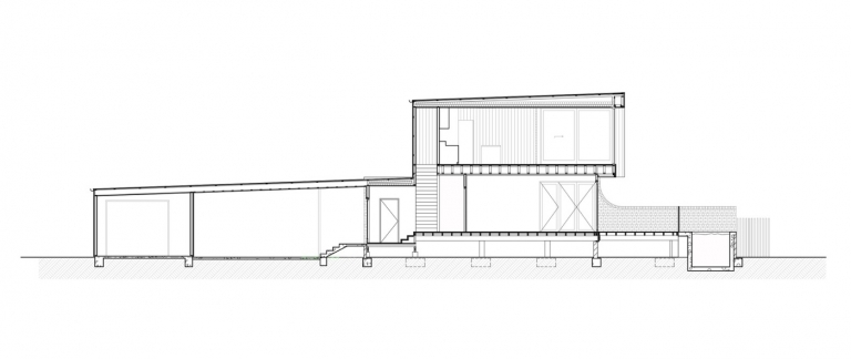 Casa de plano arquitetônico de 2 andares com piscina