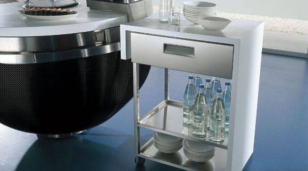 Mesa lateral de alumínio construção esférica cozinha Sheer Gatto