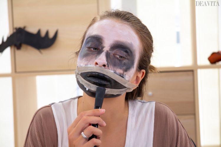 Fita adesiva com zíper para fantasia de múmia de halloween prepare-se para prender na boca