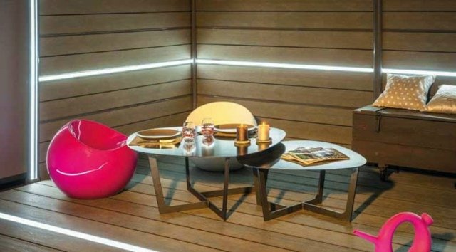 Mesa divisória de móveis de jardim idéias de design cores materiais