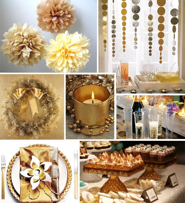 Festa-Decoração-Ideias-Exclusiva-Ouro de Ano Novo