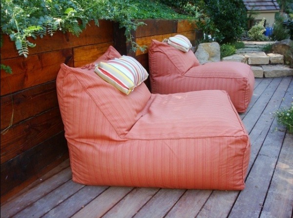 beanbag jardim formato área de pátio padrão de listras fatboy