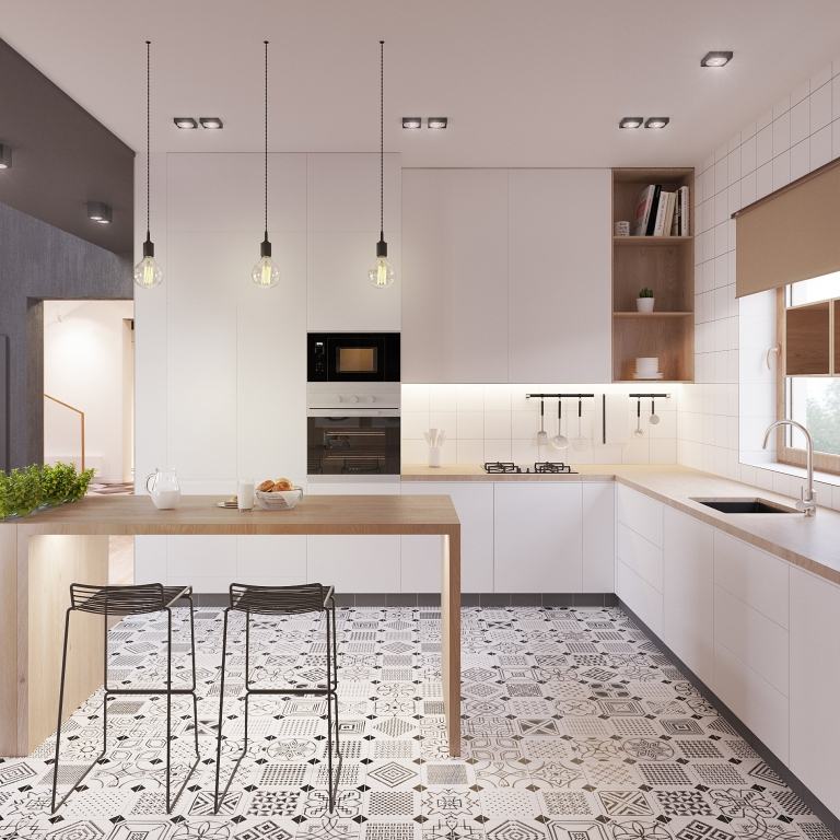 Ideias de mobiliário de cozinha escandinava ideias de decoração apartamento moderno design de mesa de madeira