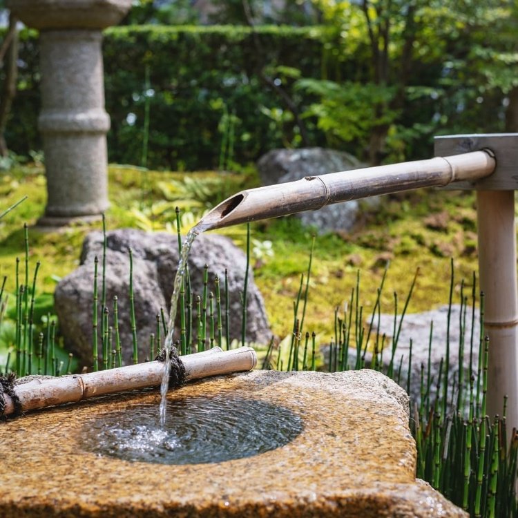 recurso de água japonesa no jardim