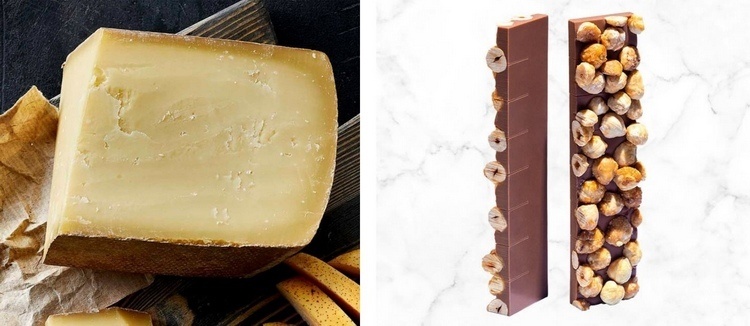 Comté + chocolate de avelã