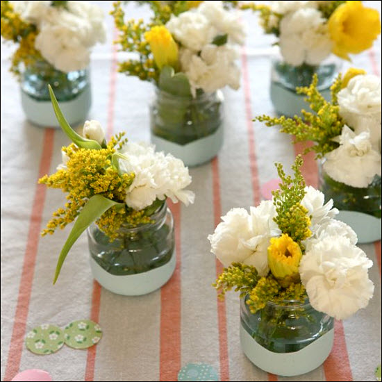 verão mesa decoração festa de jardim óculos de bebê vasos flores