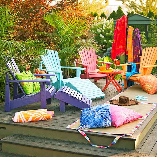 cadeiras de adirondack de madeira para jardim de festa de verão