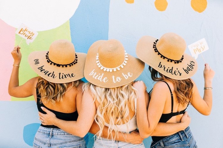 Pintura de chapéu de verão para despedida de solteiro