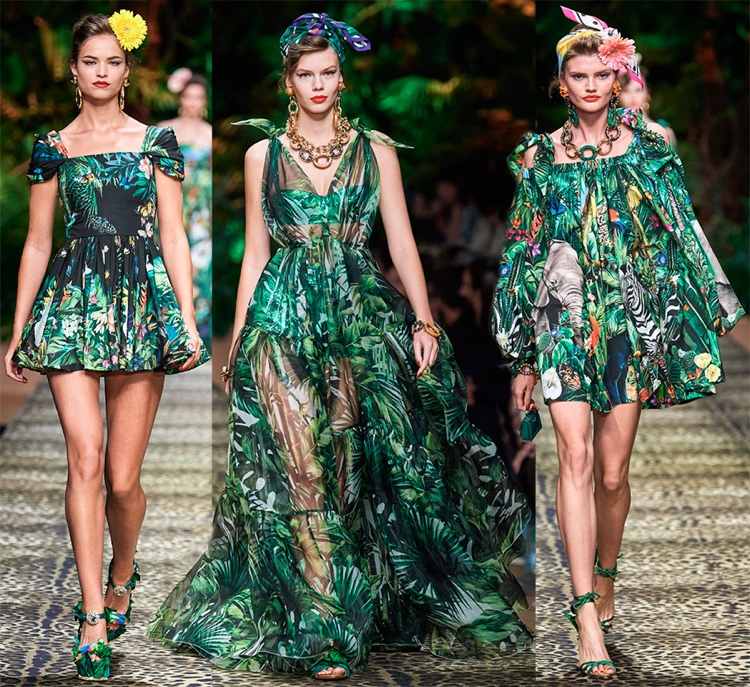 Dolce & amp; Selva Gabbana com estampas tropicais