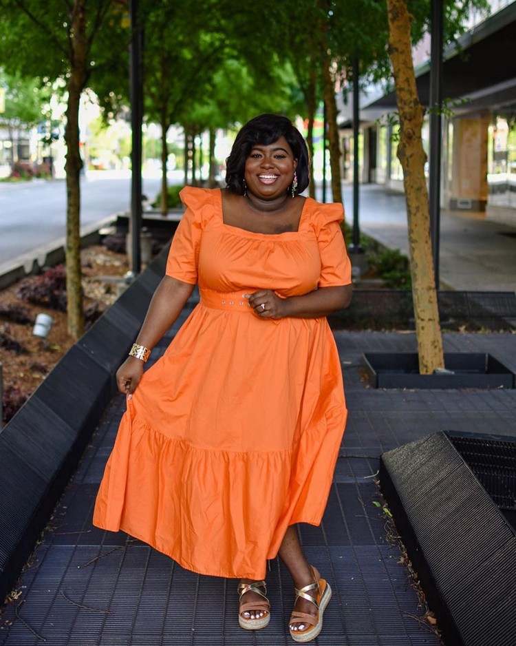 Vestidos grossos de panturrilha com roupa de verão para mulheres rechonchudas