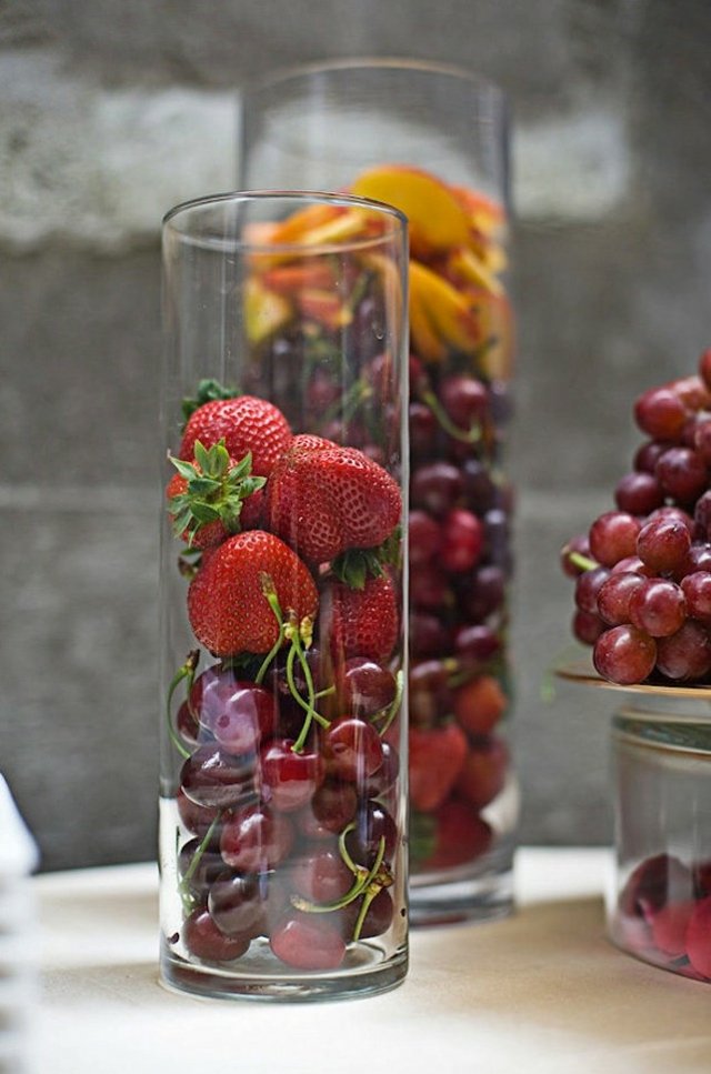 óculos de casamento decoração frutas cerejas morangos