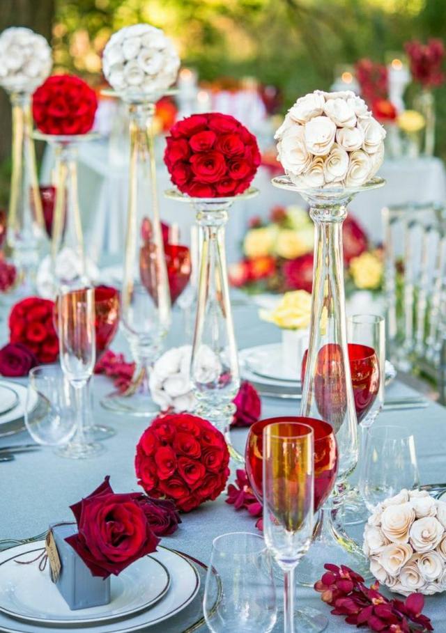 óculos decoração flores vermelho branco decoração de casamento verão