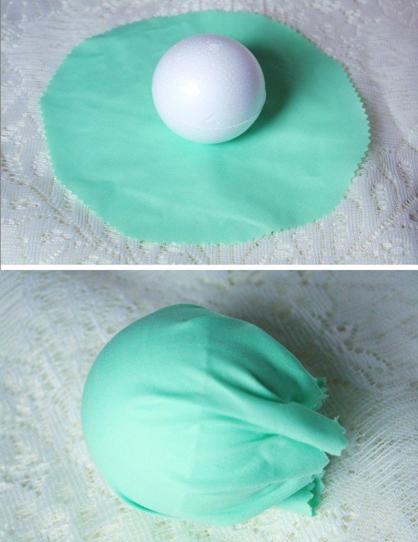 Cones de sorvete de decoração de verão mexer tecido verde menta