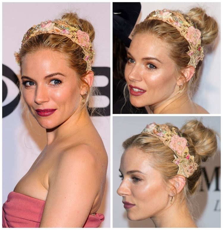 verão hairstyles-hairbands-ideas-flowers-lace-sienna-miller