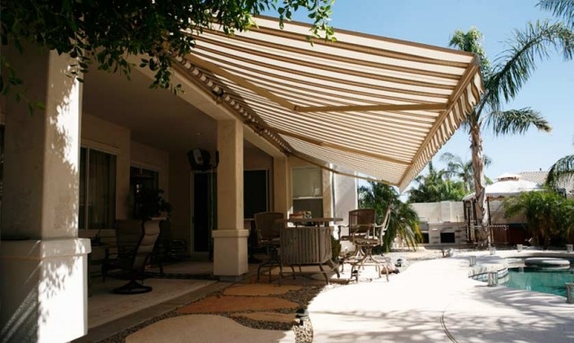 Padrão de tecido de toldo tiras de toldo durável para terraço-varanda sem perfuração