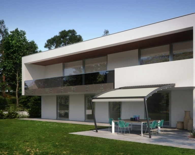 Idéias para casas de tecido de alumínio para terraço com proteção solar
