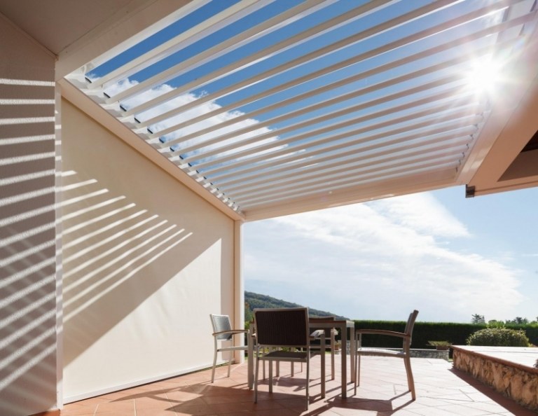 Proteção solar - cobertura de terraço - idéias modernas