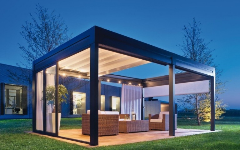 Proteção solar-terraço-cobertura-proteção-vento-pergola-cortinas de rolo