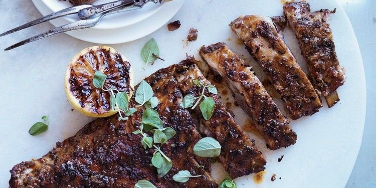 Costelinha mediterrânea como marinada