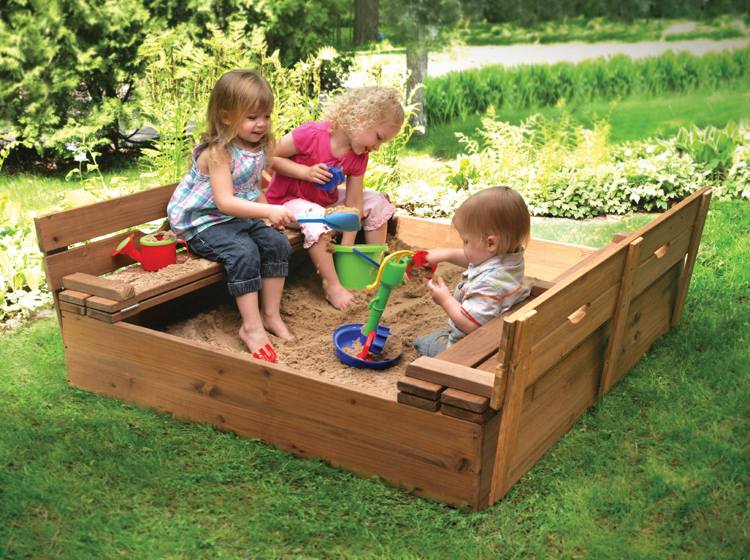 brincar de canto-jardim-crianças-fazer-caixa-de-areia-para-bebês-jogo