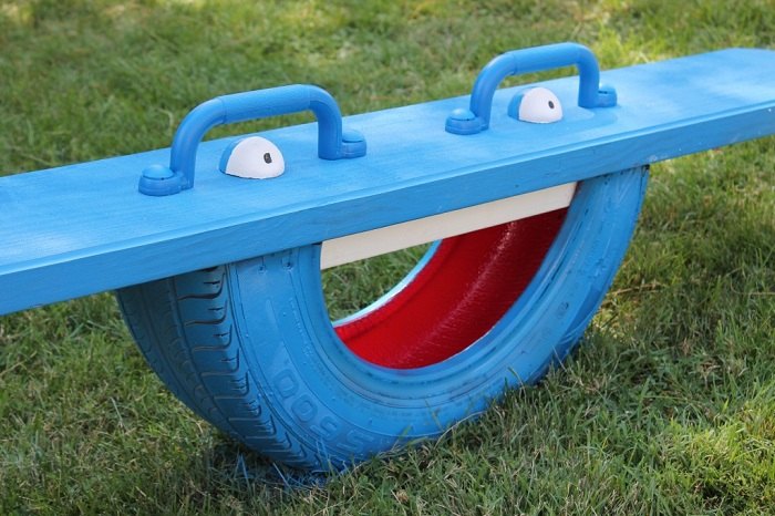 Equipamento para brincar carrossel de jardim gangorra construa você mesmo pneus velhos