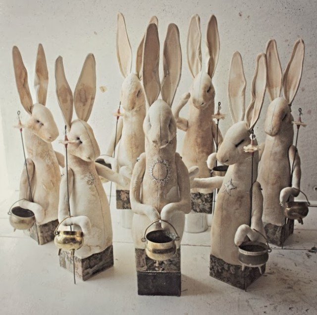 brinquedos de mexer em rebanho de coelhos que criam ideias de contos de fadas você mesmo