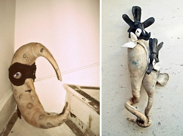 brinquedos de cavalos-marinhos costurados à lua, costurados à mão