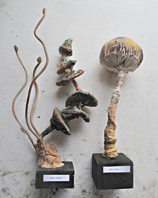 idéias de funileiro de decoração de conto de fadas costurando cogumelos com base