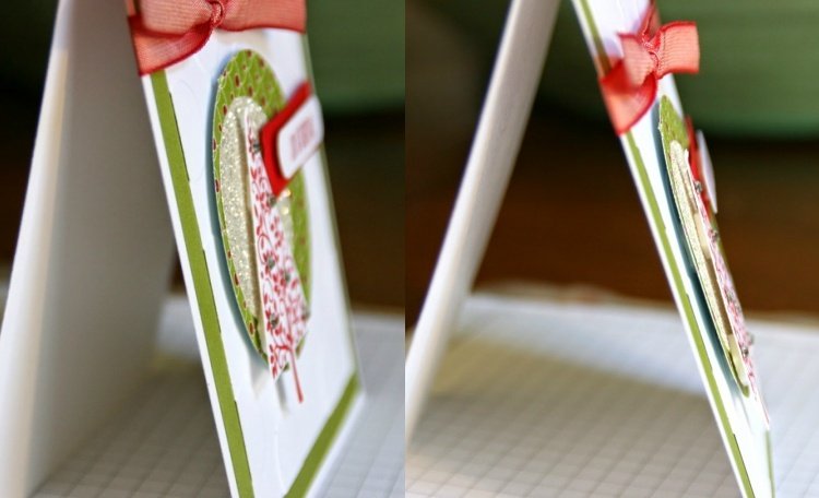 Stampin up cards efeito 3d de detalhes de natal