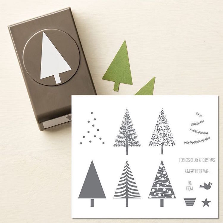 cartões de carimbo projetar seu próprio carimbo de natal instruções de pinheiro