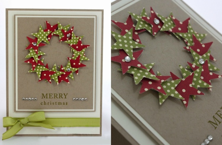 Stampin up cards design natal você mesmo estrelas guirlanda de natal